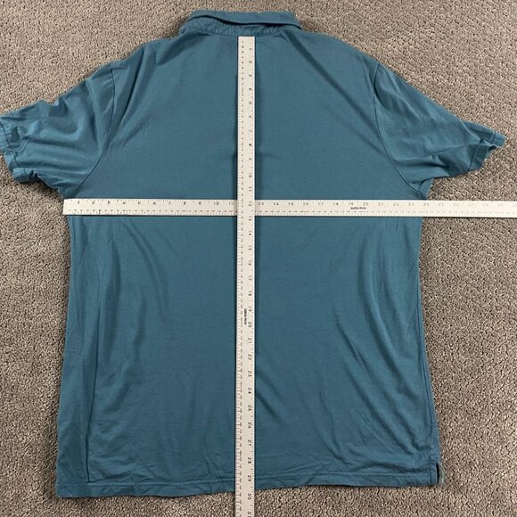 Free Fly Polo Shirt Men's XL Blue Bamboo Performance Golf - Picture 6 of 8